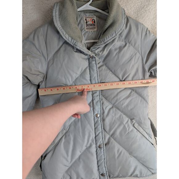 Vintage 1st Down Goose Down Puffer Jacket Light Blue Women's Medium Made USA - Picture 5 of 16